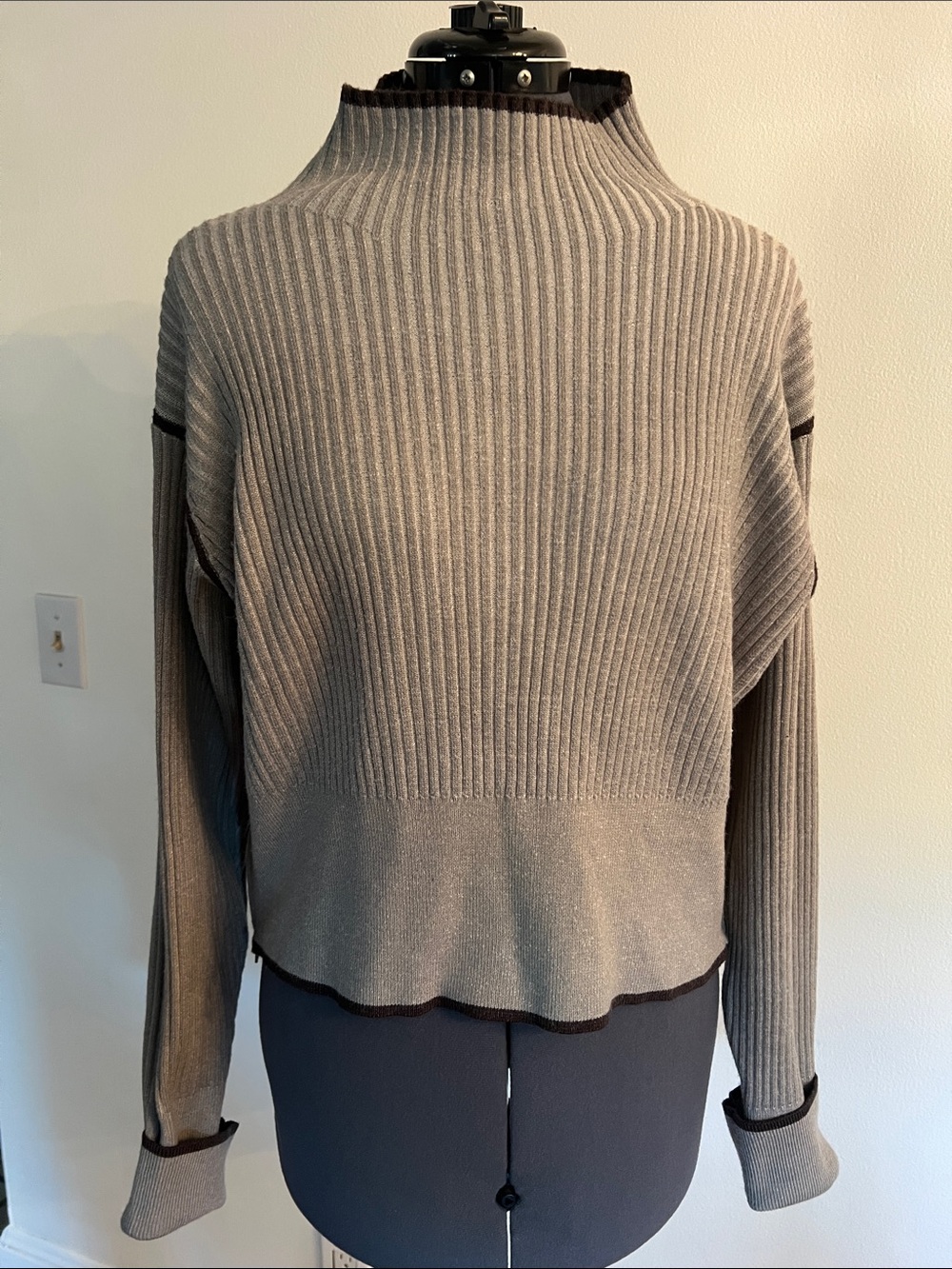 Varley Griffin/Silver Hagen  Sweater with Dark Trim